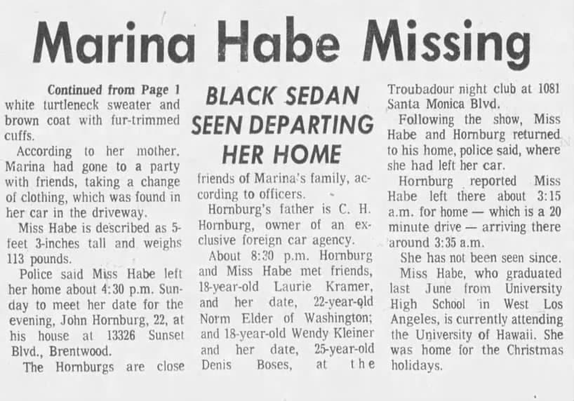 Habe Missing Newspaper
